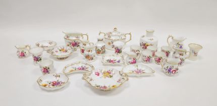 Royal Crown Derby bone china 'Derby Posies' pattern and other similar wares group of miniatures
