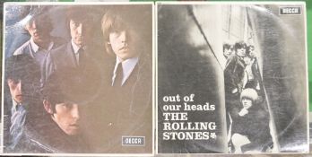Two early Rolling Stones vinyl LP's, viz " Out of our Heads" Decca Mono LK4733, ARL-6974-12A/