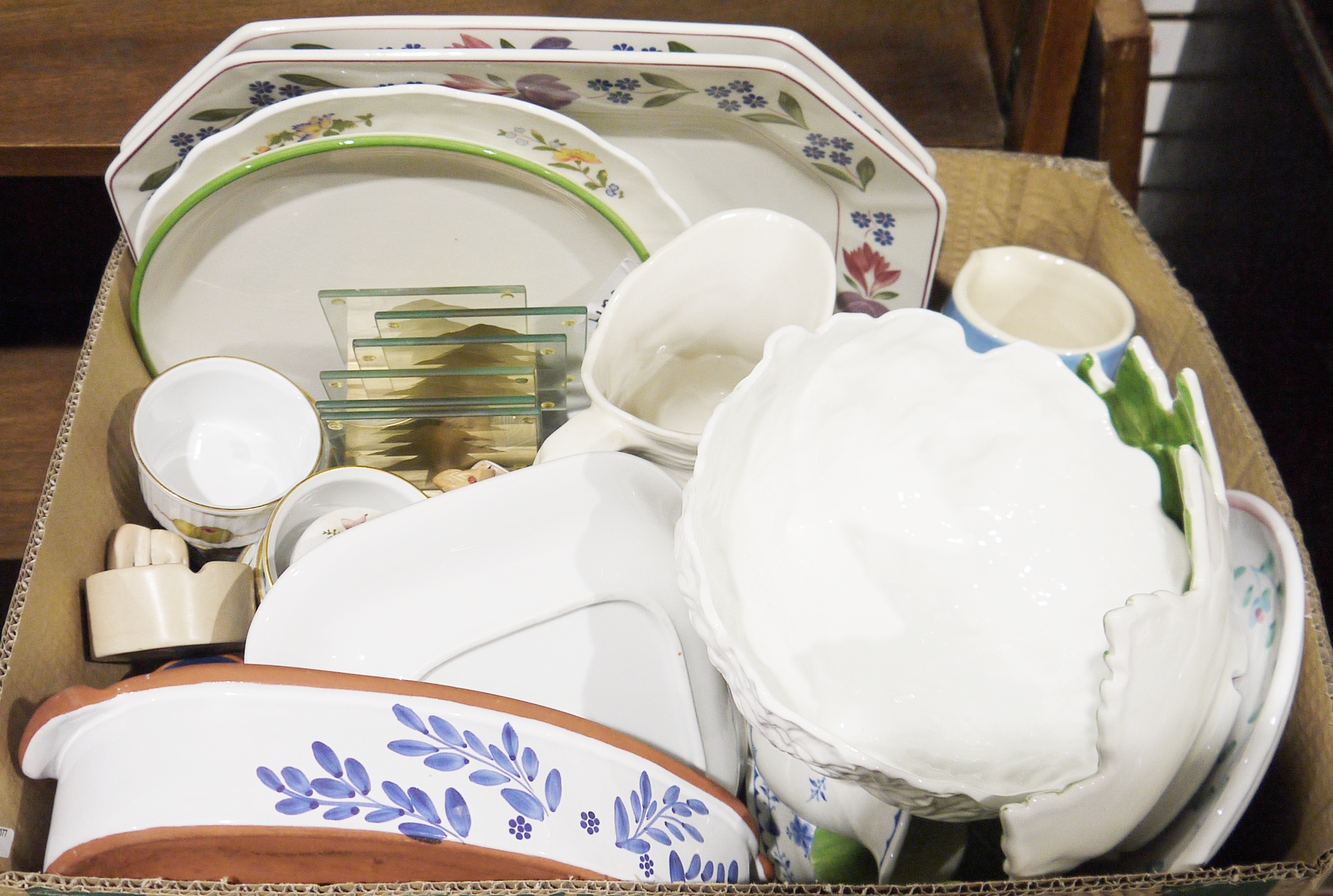 Assorted ceramics and other items to include two Adams Old Colonial serving plates, several Royal