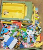 Box of assorted playworn Teenage Mutant Hero vehicles, figures, etc