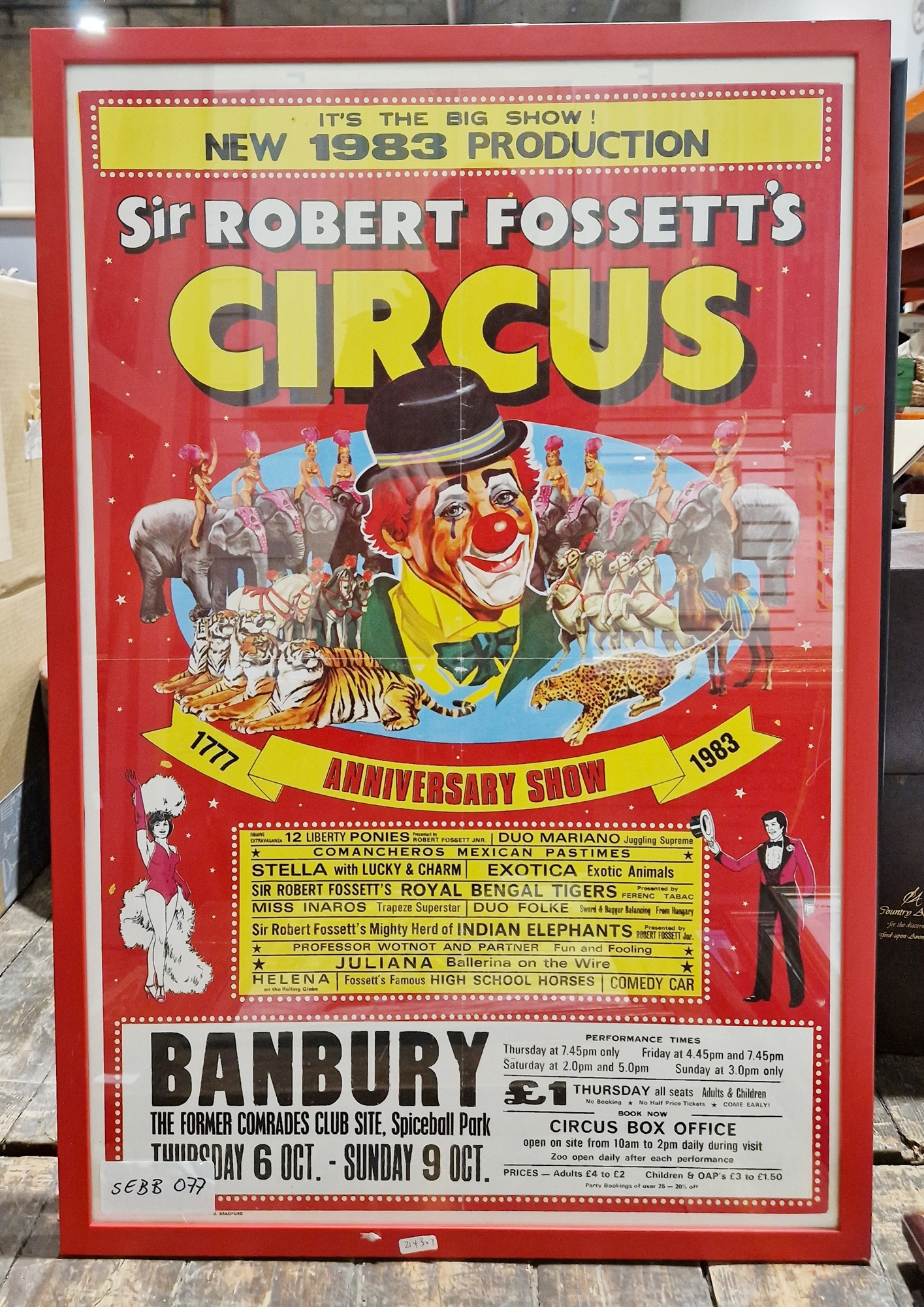 Circus poster for Sir Robert Fossett's Circus, a theatre poster for The Taming of the Shrew, - Image 3 of 7