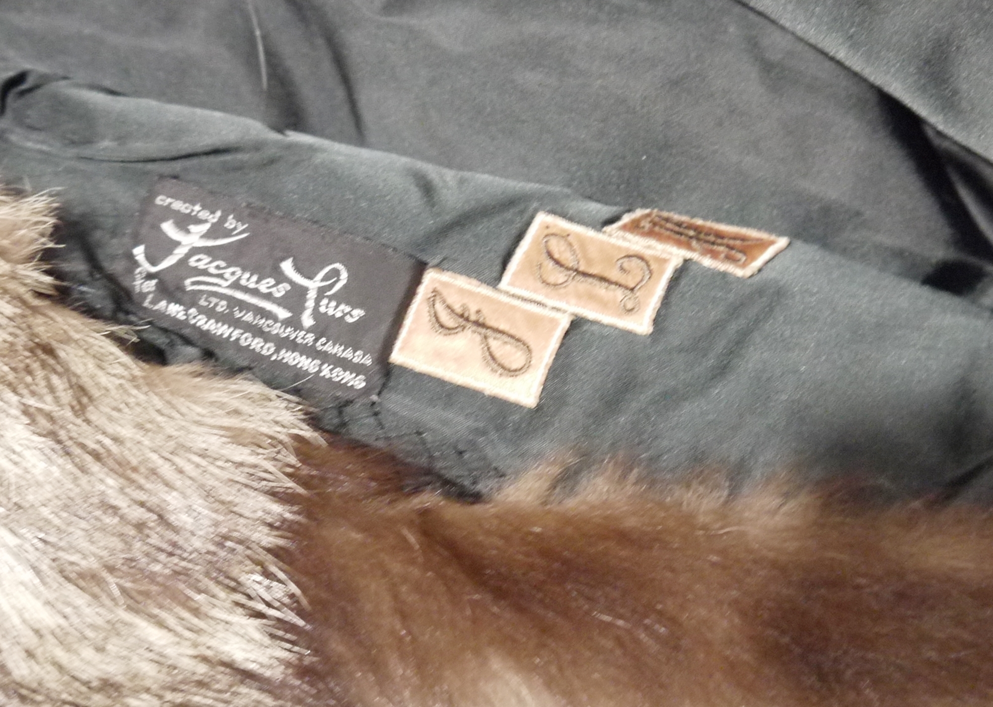 A vintage silver fox fur jacket , labelled Jacques Vancouver Canada, a blue/grey sheepskin coat - Image 2 of 16