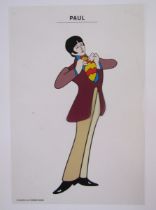 The Beatles, Yellow Submarine: four Subafilm film cells, depicting George, Ringo, Paul and John,