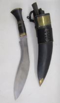 Presentation Kukri knife in leather scabbard presented to Lieutenant Well from TAC Wing Course