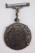 French, 1760s (176?), mounted Ecu, coin has weight adjustments on reverse, so last digit is not