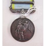 Victorian Crimea medal with Sebastopol clasp, named to 'No 2139 James Cock 17th Regt'.