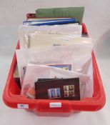 GB, Br Empire/Commonwealth & world stamps: Large box of 9 albums/stock-books, 2 tins, sleeves, and
