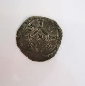Mary Queen of Scots, billon plack of fourpence crowned Scottish arms, M to left, R to right, plain