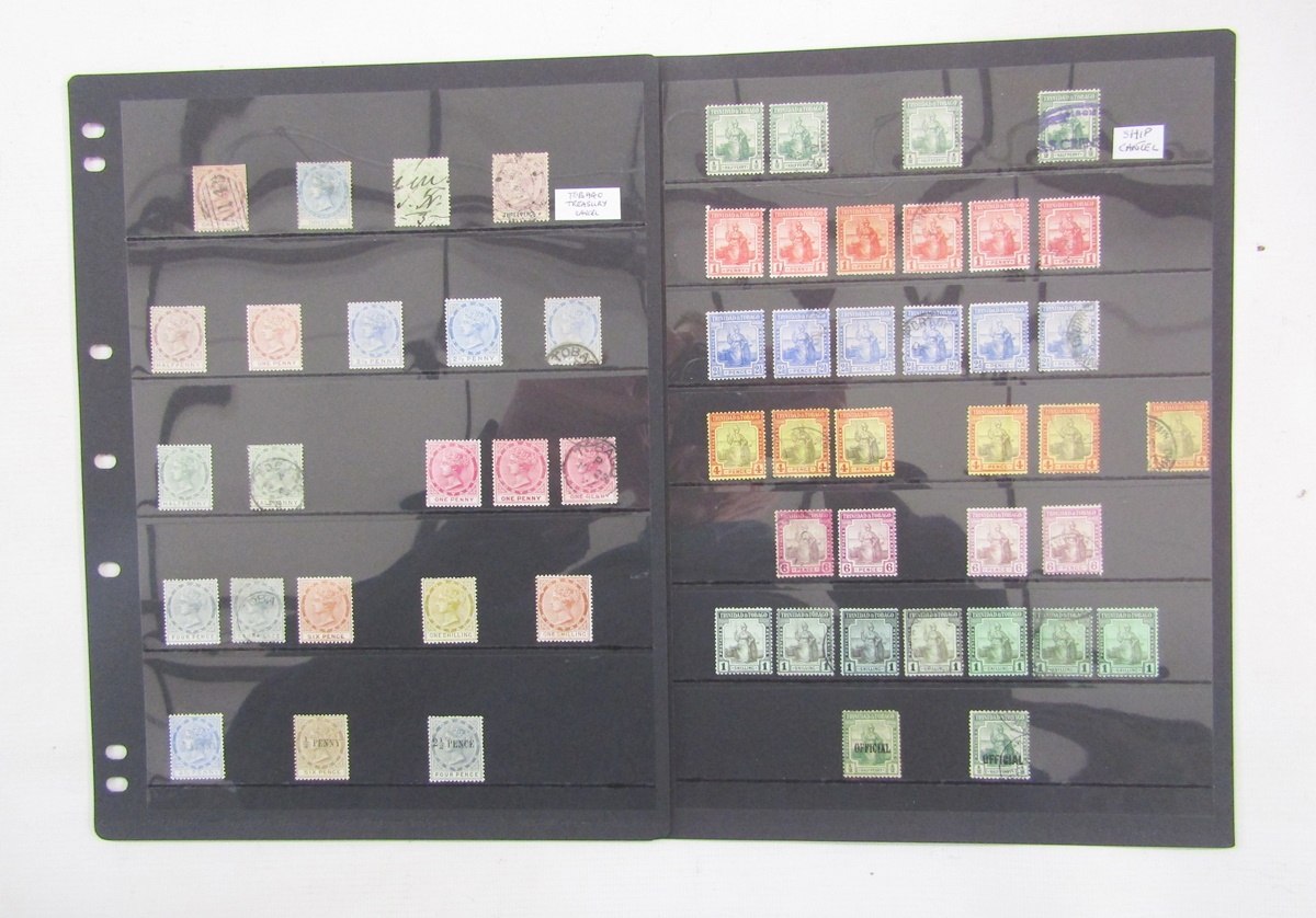 Trinidad & Tobago stamps: QV-QEII mint & used 20-page collection in black Hagner album including - Image 4 of 11