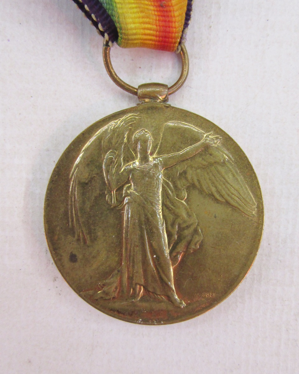 WWI George V military medal, war medal and victory medal, named to '5-26471.L.Cpl.J.Thompson.11/ - Image 6 of 6