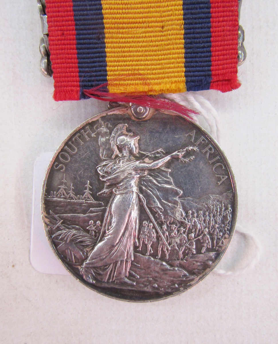 Queens South Africa medal with Belfast, Laing's Nek, Orange Free State and Defence of Ladysmith - Image 6 of 20