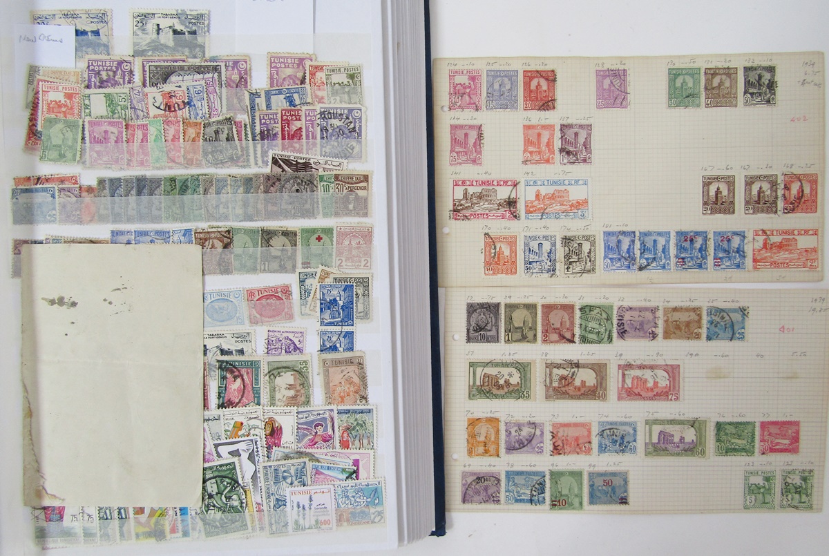 French Colonies stamps: large blue stock book of definitives, commemoratives, postage due and local, - Image 4 of 7