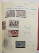 GB stamps: Red album of QV to QEII definitives, commemoratives and officials, mostly used, including