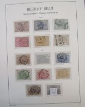 Belgian stamps: Bespoke Leuchtturm album of mint and used from 1870 issues onwards - officials,