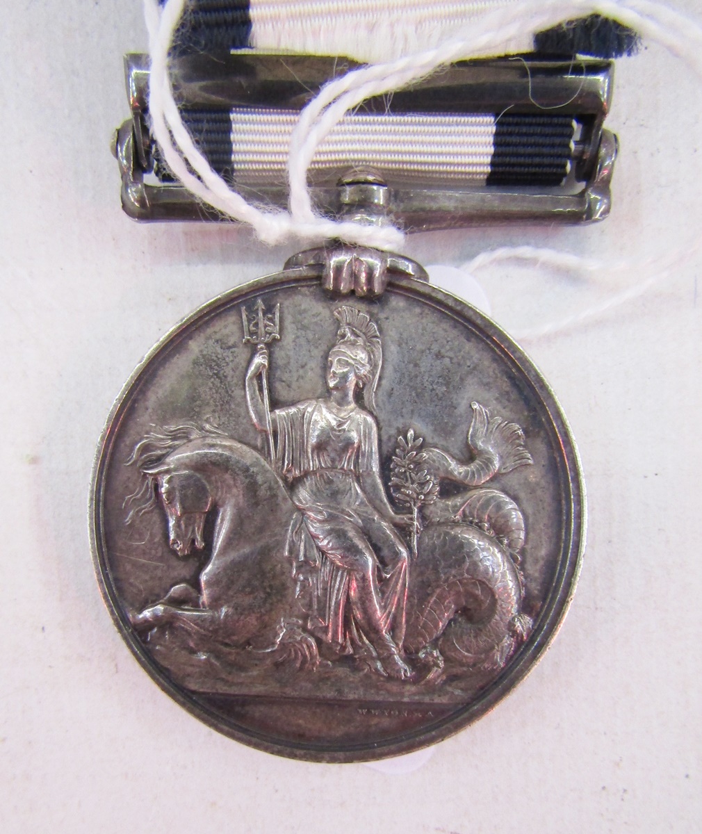 Victorian Naval General Service medal (1793-1840), with Basque Roads 1809 clasp, named to 'Charles - Image 2 of 4