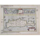 Gerard Mercator, hand coloured engraved map of Crete and Greek Islands, late 16th century or