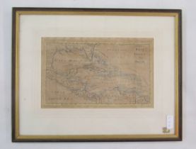 Partially hand coloured map of The West Indies, plate CCLV, inscribed 'Encyclopeadie Brittanica