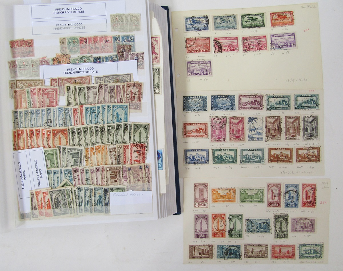 French Colonies stamps: large blue stock book of definitives, commemoratives, postage due and local, - Image 3 of 7