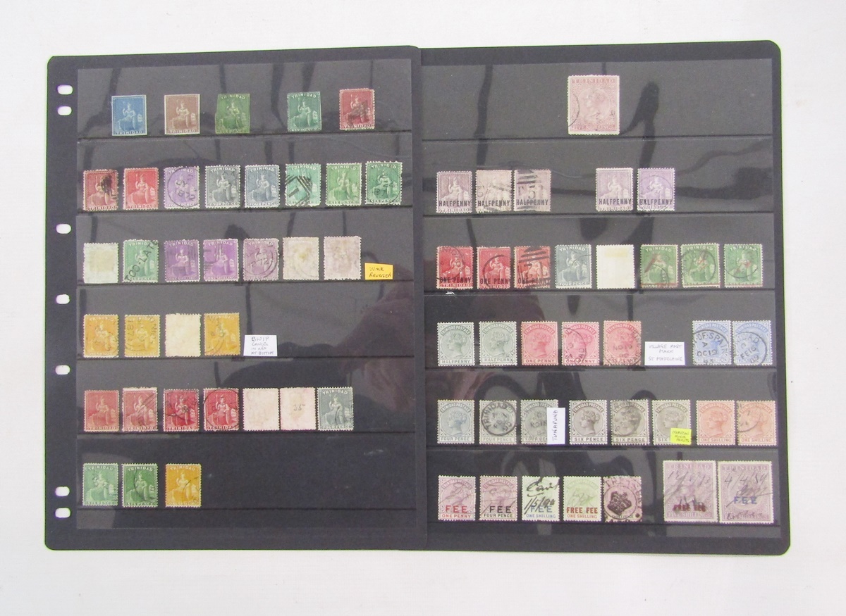 Trinidad & Tobago stamps: QV-QEII mint & used 20-page collection in black Hagner album including - Image 2 of 11