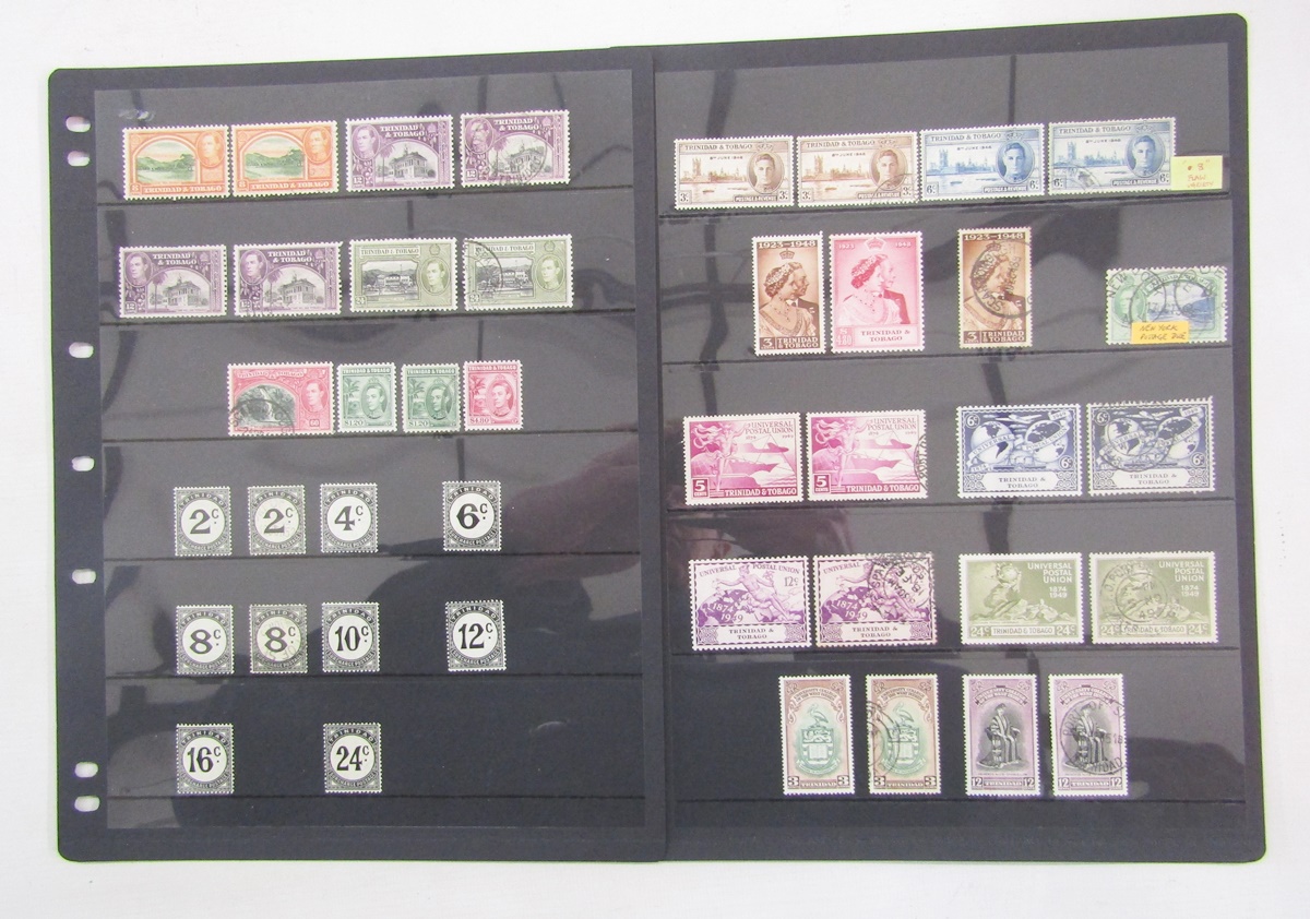 Trinidad & Tobago stamps: QV-QEII mint & used 20-page collection in black Hagner album including - Image 9 of 11
