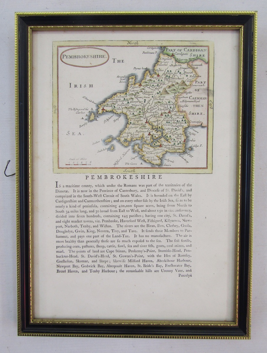 John Speed (1552-1629), pocket-sized/miniature partially coloured map of 'Darbyshire' accompanied by - Image 2 of 7