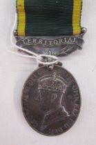 WWII George VI territorial medal, named to '5.5186093.Pte.C.Hambling.R.A.S.C.', together with WWII