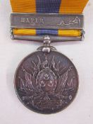 Queens Sudan medal 1899, named to '4038.Pte.J.Palmer.1/N.Staff.R', Khedives Sudan medal 1896-1908,