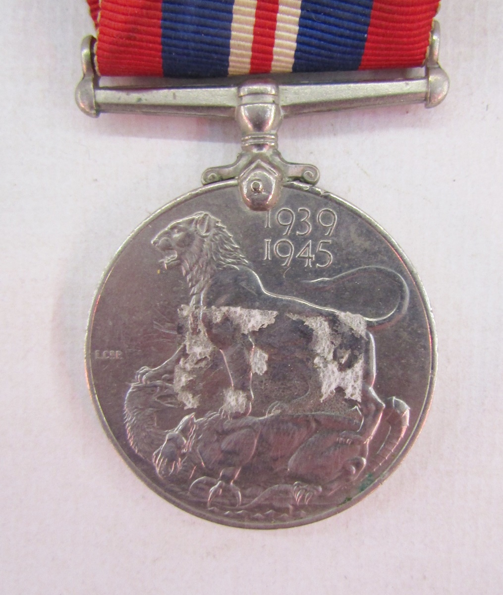 WWII George VI territorial medal, named to '5.5186093.Pte.C.Hambling.R.A.S.C.', together with WWII - Image 4 of 9