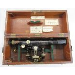 E.R. Watts & Sons Limited (London) boxed theodolite, no.1327 and dated 18th April 1924 with two