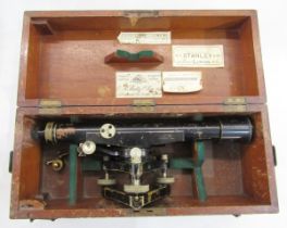 E.R. Watts & Sons Limited (London) boxed theodolite, no.1327 and dated 18th April 1924 with two
