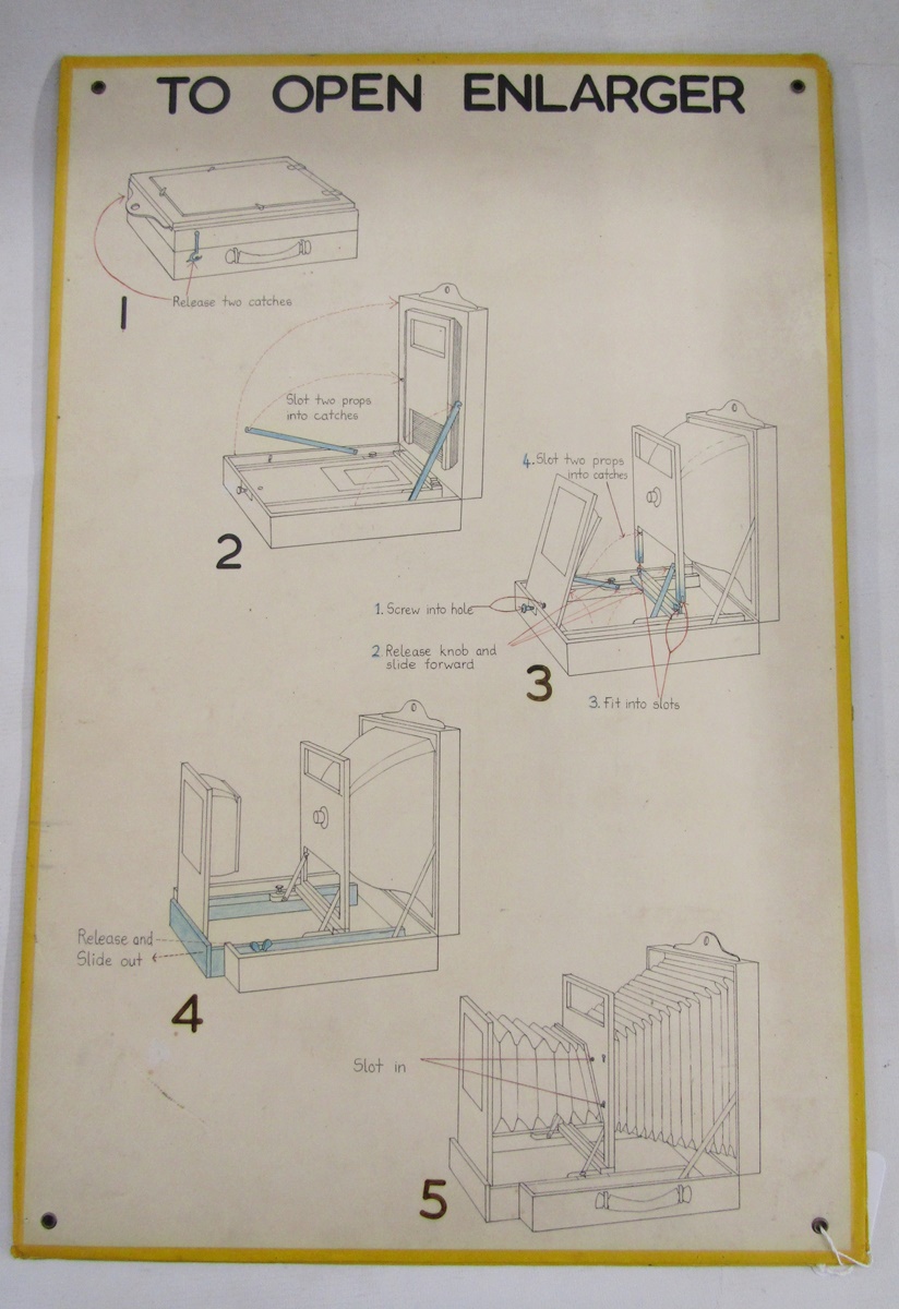 Early 20th century negative enlarger demonstration kit with instructions, with wooden photographic - Image 7 of 7