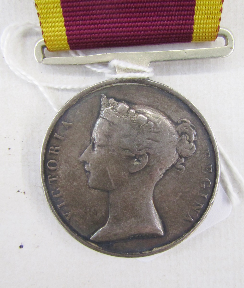 Victorian China war medal 1842, named to 'Joseph Woodcock 98th Regiment Foot', replacement ribbon