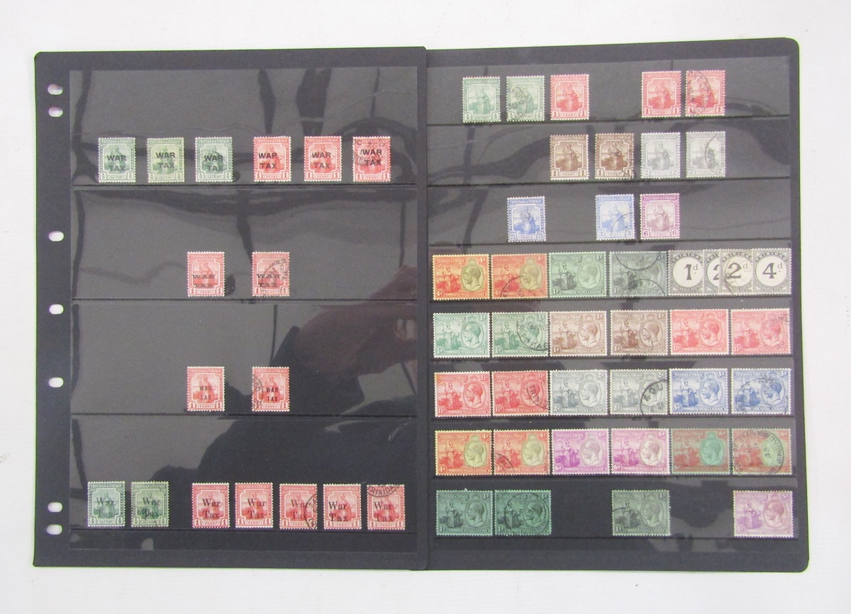 Trinidad & Tobago stamps: QV-QEII mint & used 20-page collection in black Hagner album including - Image 7 of 11