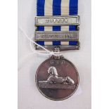 Victorian Egypt medal 1882-89 with Tofrek and Suakin 1885 clasps, named to '2350.Pte.T.Chandler.1/