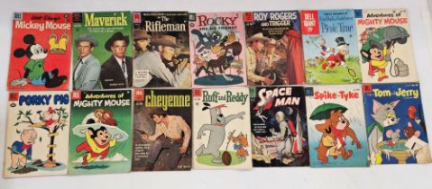 Large quantity of Dell Comics to include Might Mouse, Porky Pig, Ruff and Rendy, Tom and Jerry,