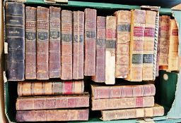 18th and 19th century antiquarian leather bound books to include:- N Hooke  