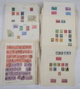 GB, Br Empire & World: Old file of c.150 remaindered album and stock-book pages of mostly used pre-