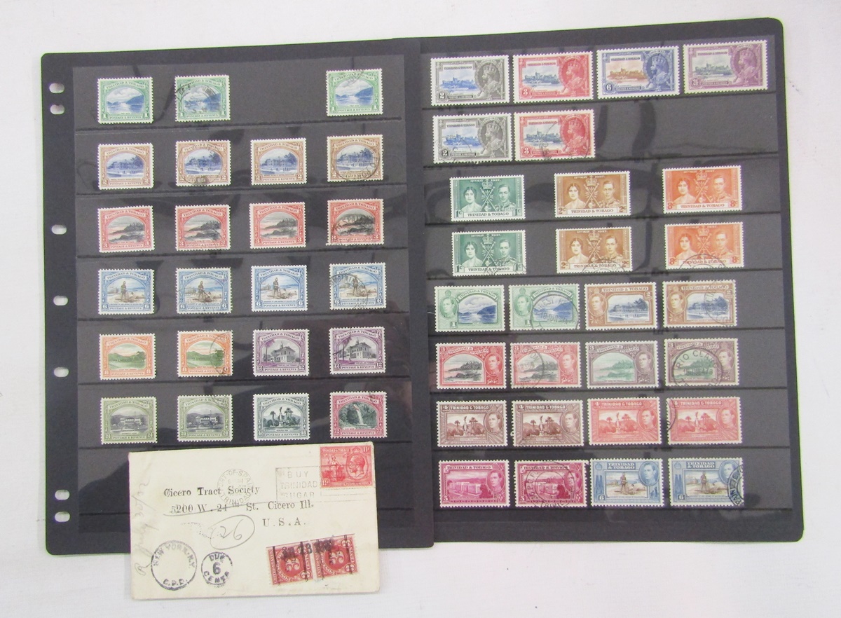 Trinidad & Tobago stamps: QV-QEII mint & used 20-page collection in black Hagner album including - Image 8 of 11
