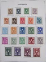 Stamps of Austria & Czechoslovakia. Austrian mint in album from 1945 to 1980s with complete sets