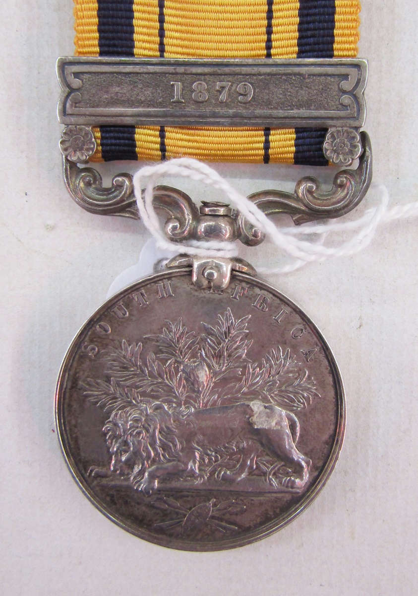 South Africa medal with 1879 clasp, named to '45385 BDE.Corpl.B.Sandford.2/3rd.Foot', provenance, - Image 2 of 7