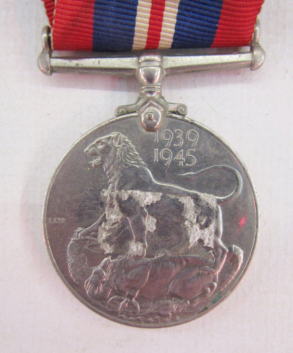 WWII George VI territorial medal, named to '5.5186093.Pte.C.Hambling.R.A.S.C.', together with WWII - Image 3 of 9