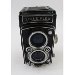 Rolleiflex Syncro-Compur medium format camera, serial number 1297372, with Carl Zeiss Jena f=75mm