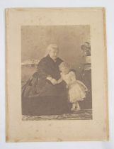 Rembrandt photogravure studio portrait of Queen Victoria and Prince Edward (King Edward VII), by