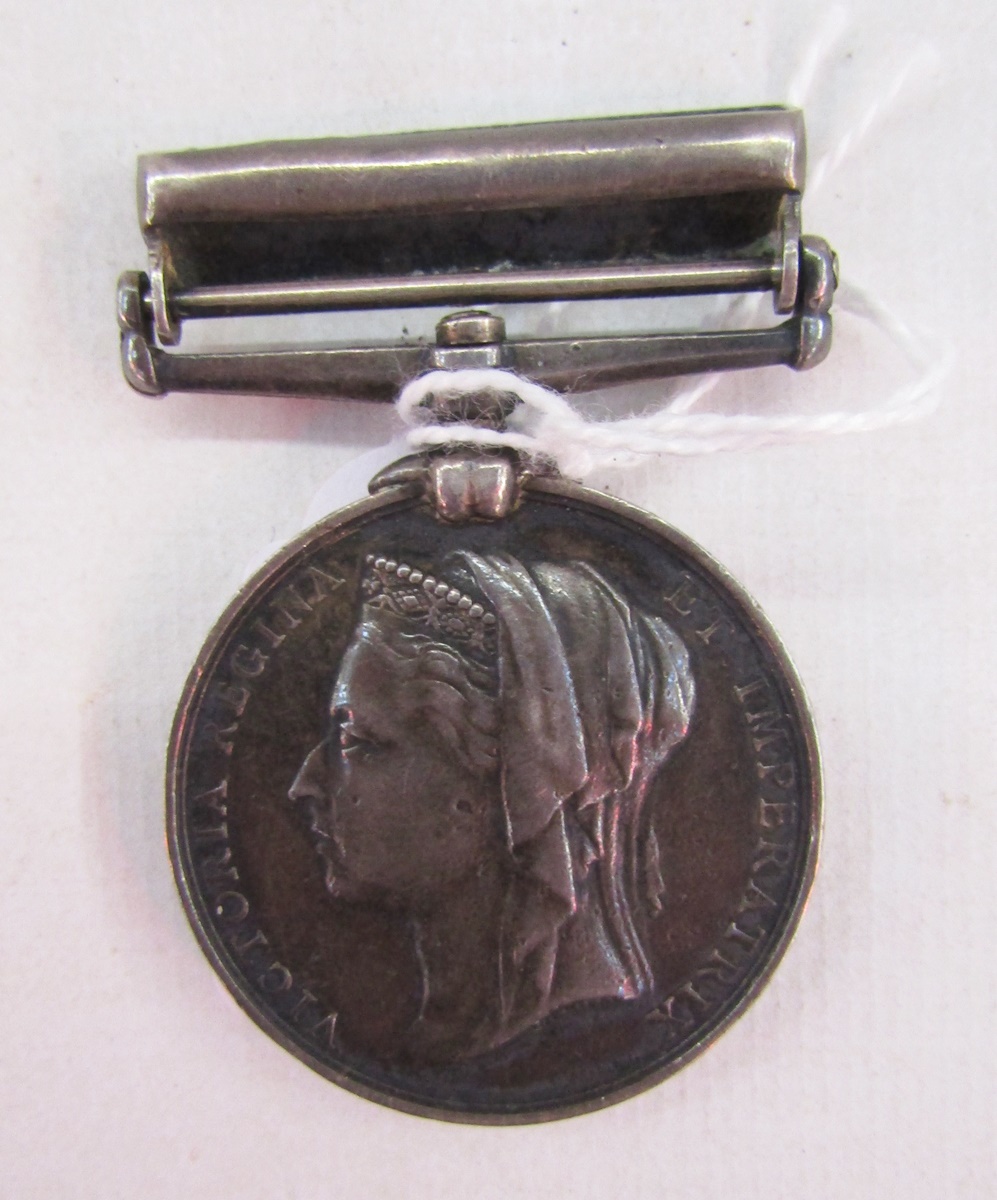 Victorian Egypt medal 1882-89 with Alexandria 11th July clasp, named to 'P.Collins.A.B.H.M.S - Image 2 of 8