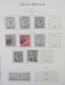 GB stamps: Brown Leuchterm album of purposed GB pages QV to QEII mint & used definitives,