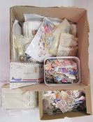 World stamps: Large box and sorter of mainly used definitives and commemoratives from later part