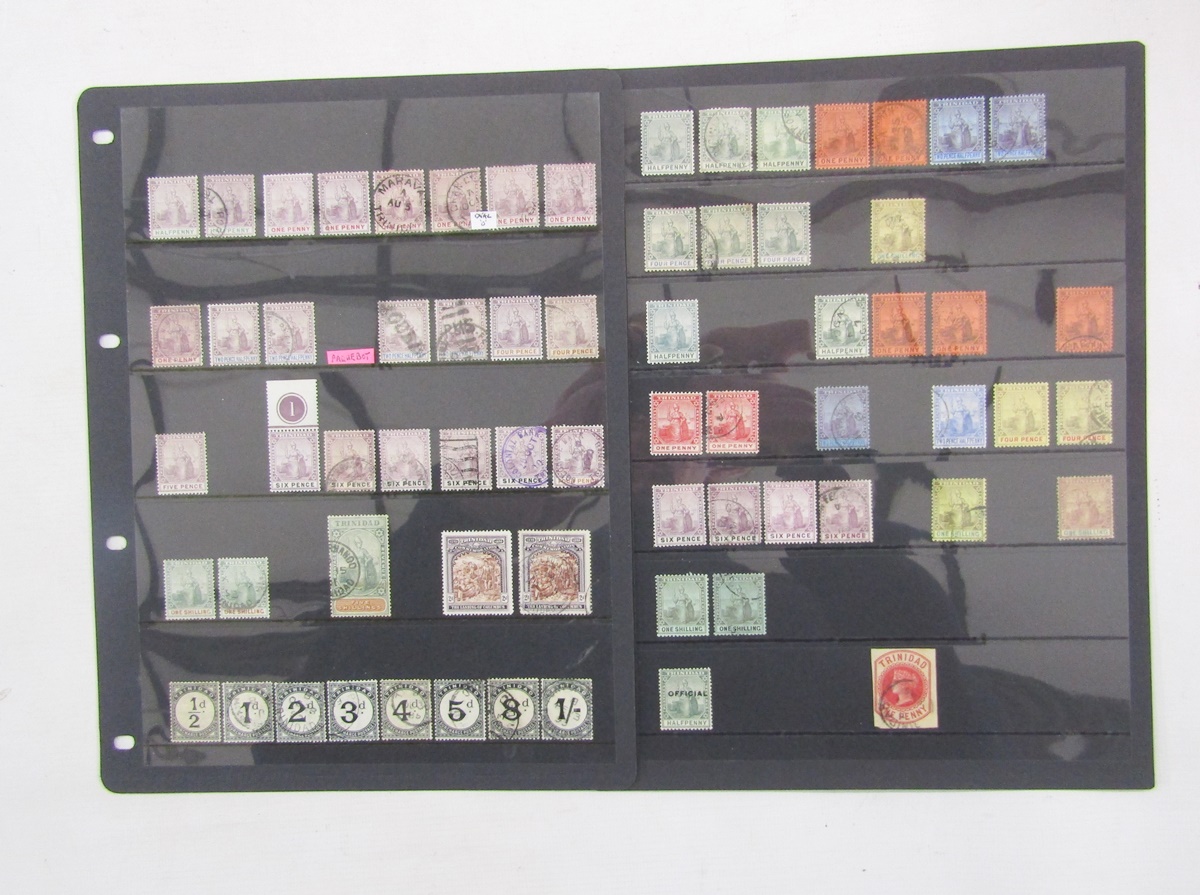 Trinidad & Tobago stamps: QV-QEII mint & used 20-page collection in black Hagner album including - Image 3 of 11