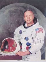 Three official NASA (National Aeronautics and Space Administration) signed colour photographs of