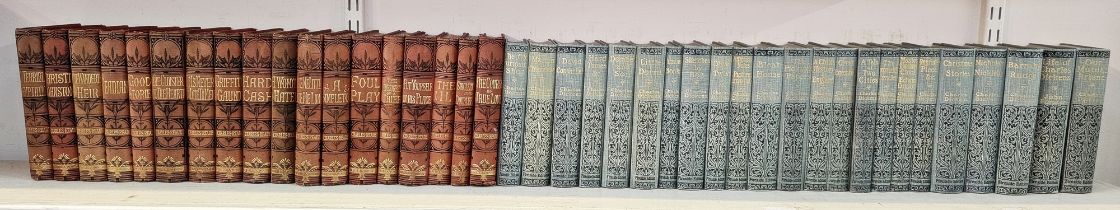 The Fireside Dickens,  complete 22 volumes, blue cloth with gilt and black titles, book plate inside