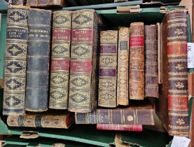 Religious interest to include  "Faiths of the World", 2 vols, full leather, gilt decorations, raised